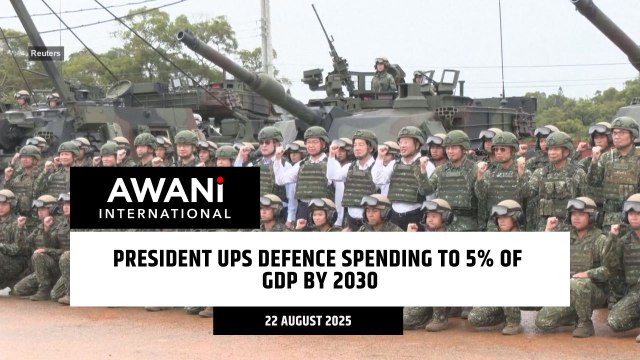 Taiwan President ups defence spending to 5% of GDP by 2030