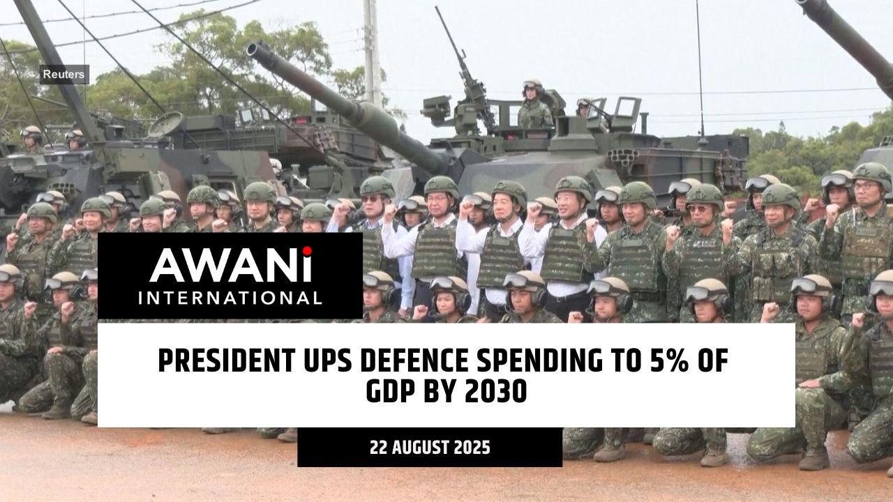 Taiwan President ups defence spending to 5% of GDP by 2030