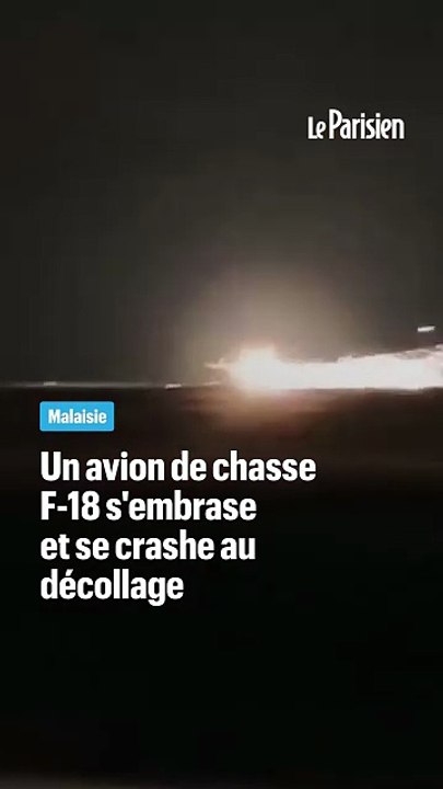 Crash d'un avion de chasse F-18 au décollage