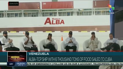 Venezuela, ALBA-TCP ship with 6 thousand tons of food sailed to Cuba