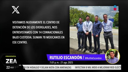 El cónsul Rutilio Escandón visita el Alligator Alcatraz para entrevistar a connacionales