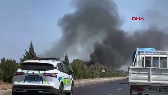 Manisa'da plastik kasa deposunda yangın paniği