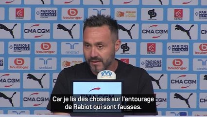 Marseille - De Zerbi répond à Véronique Rabiot : "J’ai eu plus d’attention pour son fils que pour le mien"