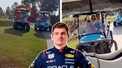Max Verstappen demuestra su talento en la velocidad ahora en el golf con un rebase espectacular
