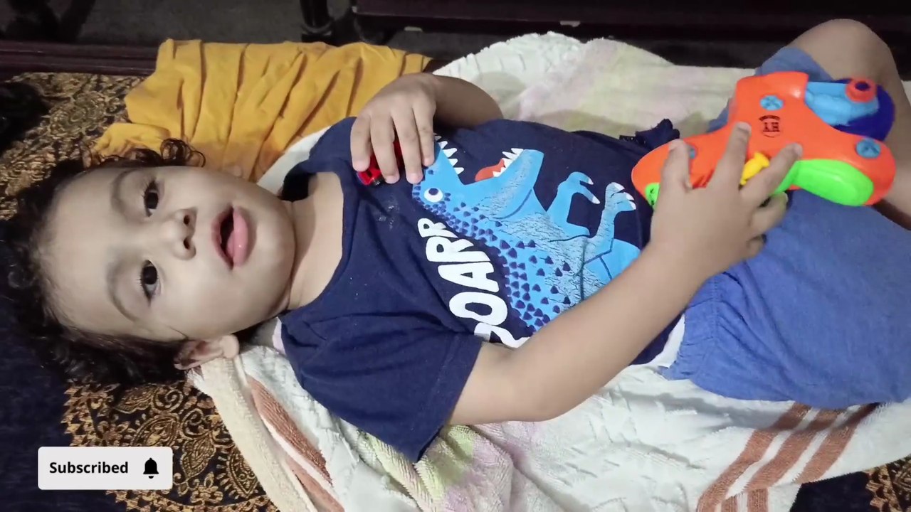 diaper leaked inside shorts, baby is happy