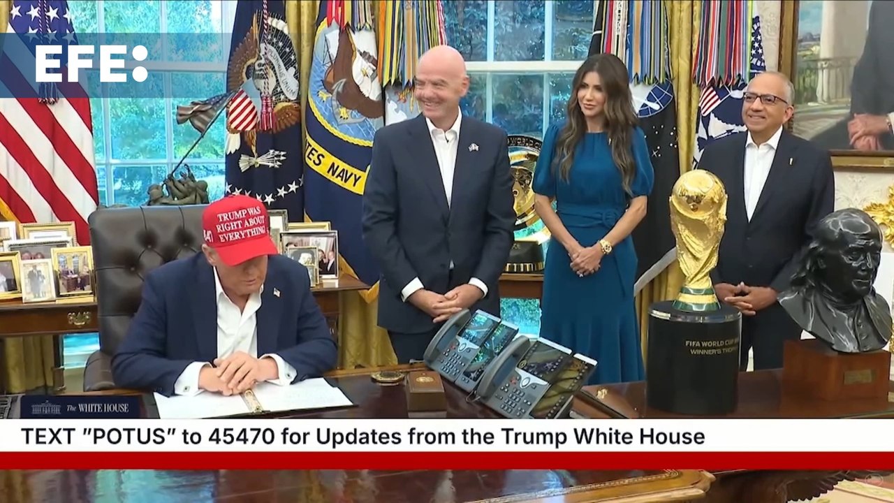 Trump anuncia que el sorteo para la fase de grupos del Mundial de Fútbol 2026 será en Washington en diciembre