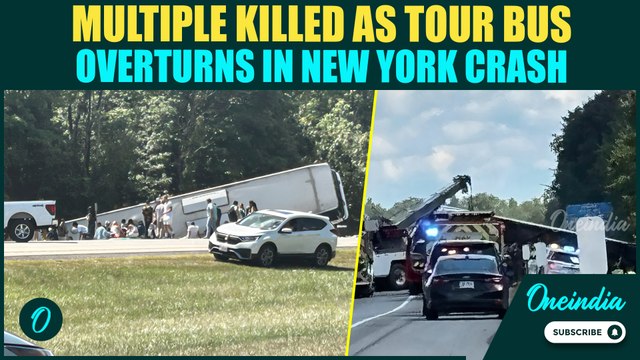 US Breaking: Tour Bus With 50 People Crashes in New York; Multiple Killed As Bus Rolls Over| Details