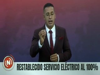 Corpoelec informa que se restableció el 100% del servicio eléctrico en las zonas afectadas