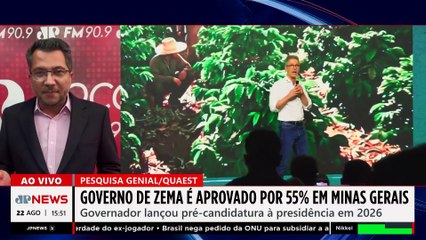 Quaest: Governo Zema é aprovado por 55% em MG | TEMPO REAL