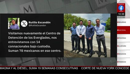 Hay 78 mexicanos presos en Alligator Alcatraz, confirma Rutilio Escandón