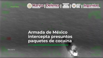 Armada de México intercepta presuntos paquetes de cocaína en el mar