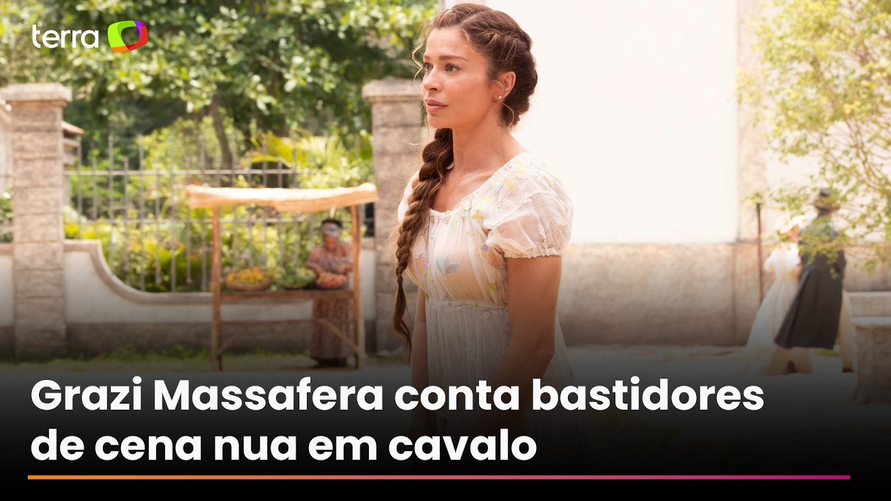 Grazi Massafera conta bastidores de cena nua em cavalo
