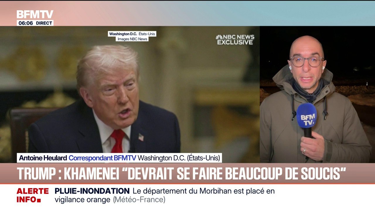 Iran-États-Unis: Donald Trump juge que le guide suprême Ali Khamenei "devrait se faire beaucoup de soucis"