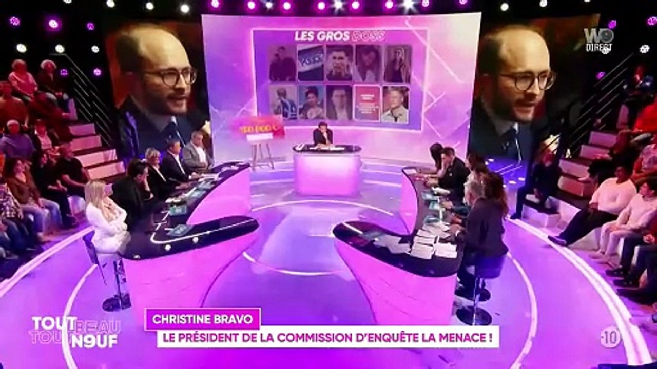 Jérémie Patrier Leitus, Président de la Commission d'enquête sur l'Audiovisuel public qualifie de "conversation de comptoir" l'émission de Cyril Hanouna sur W9 et se fait "exploser" par Christine Bravo