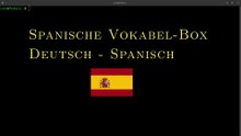Deutsch - Spanischer Vokabeltrainer  in Python
