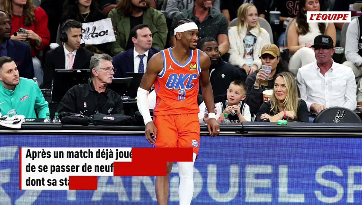 Les Spurs s'imposent face à une équipe d'Oklahoma City décimée, Victor Wembanyama en double-double - Basket - NBA