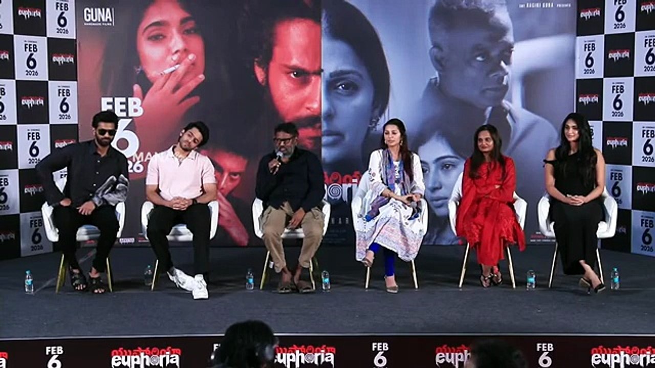 Guna Sekhar & Bhumika With Euphoria Team Q & A With Media