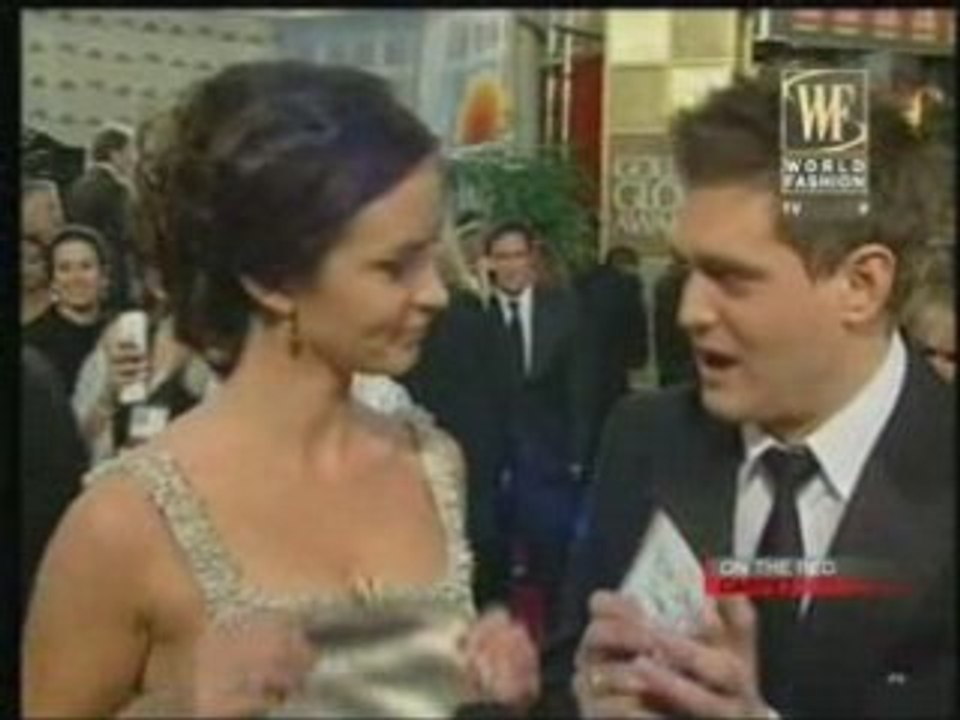 Emily Blunt Michael Buble Golden Globes interview