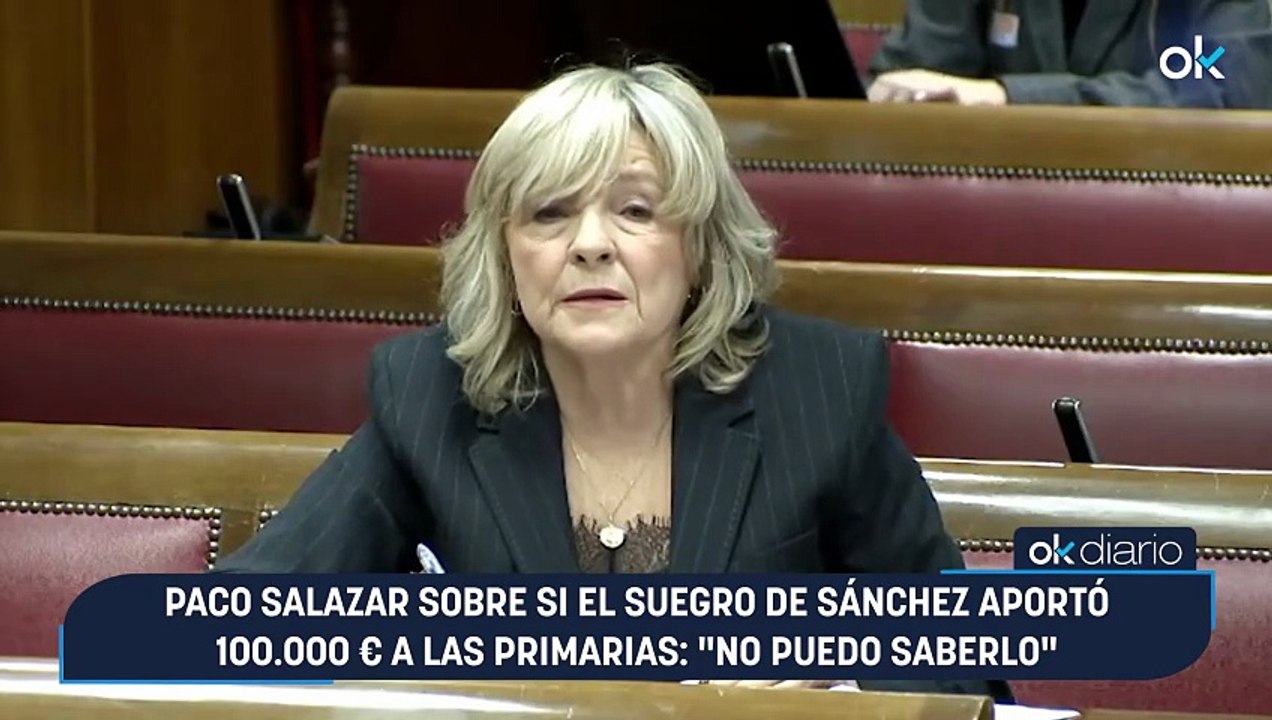 Paco Salazar sobre si el suegro de Sánchez aportó 100.000 € a las primarias: "No puedo saberlo"