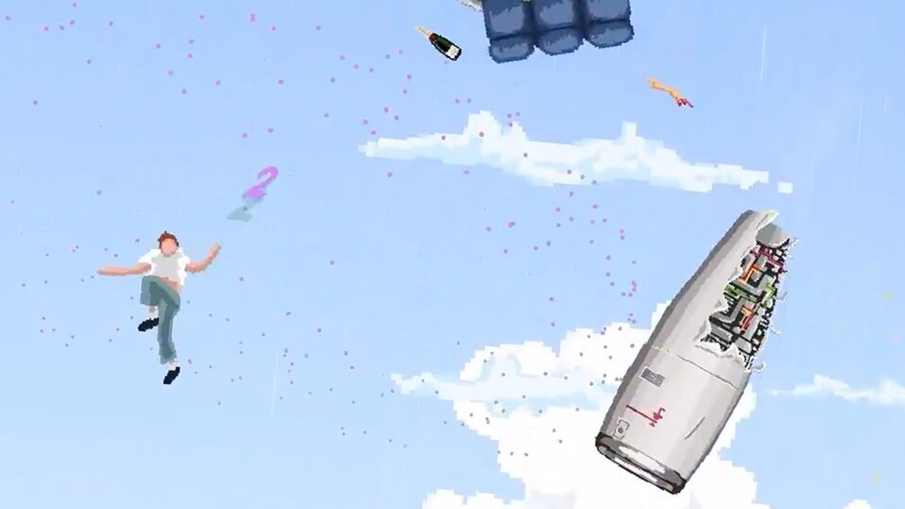 In Freefall '95 stürzt ihr 60 Sekunden lang in die Tiefe und Spieler lieben es