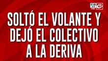 Chofer soltó el volante y dejó colectivo a la deriva para agarrarse a trompadas con un pasajero
