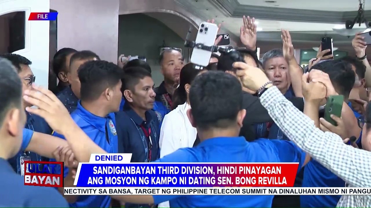 Sandiganbayan 3rd Division, tinanggihan ang mosyon ng kampo ni dating Sen. Bong Revilla na ilipat siya sa custodial facility ng PNP