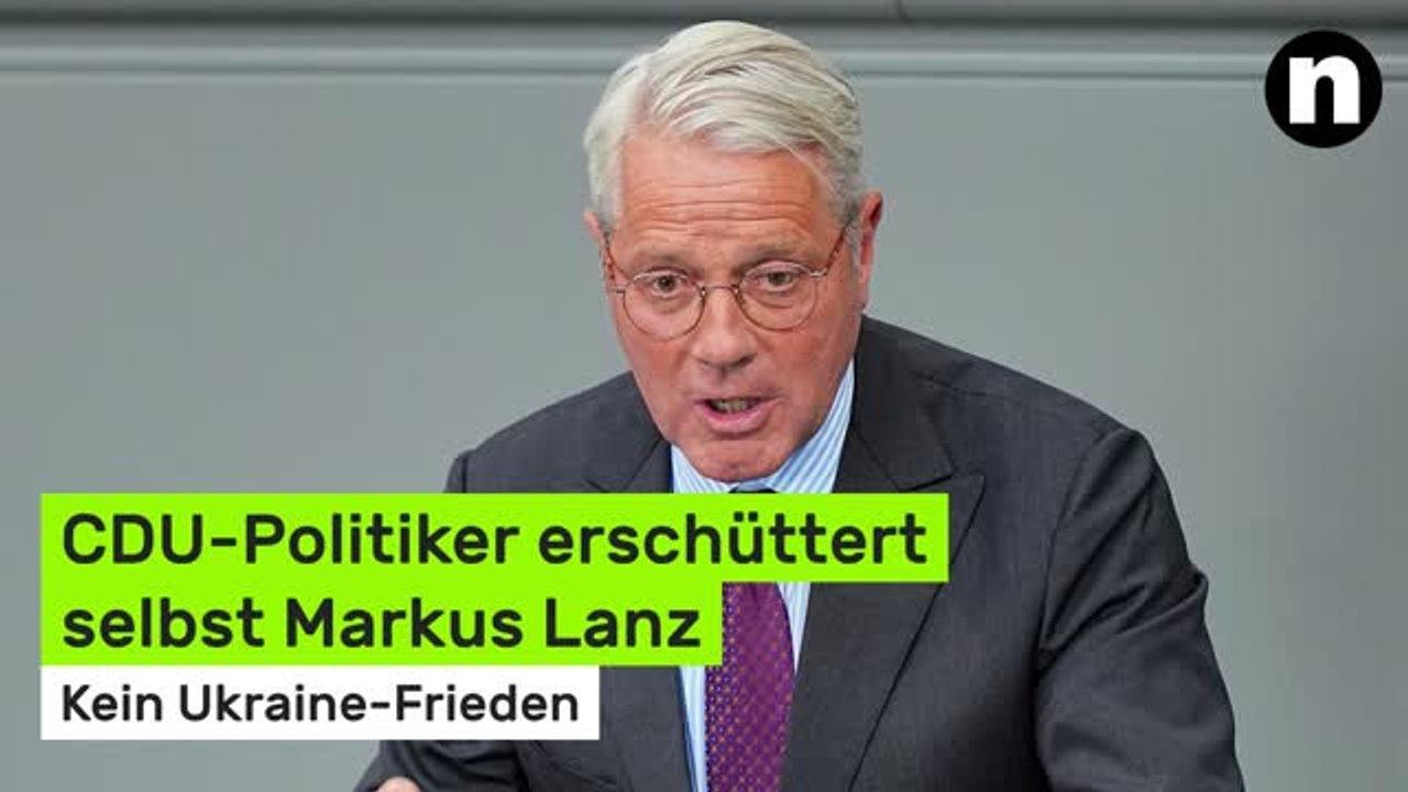 Markus Lanz: CDU-Politiker erschüttert selbst Markus Lanz - kein Ukraine-Frieden