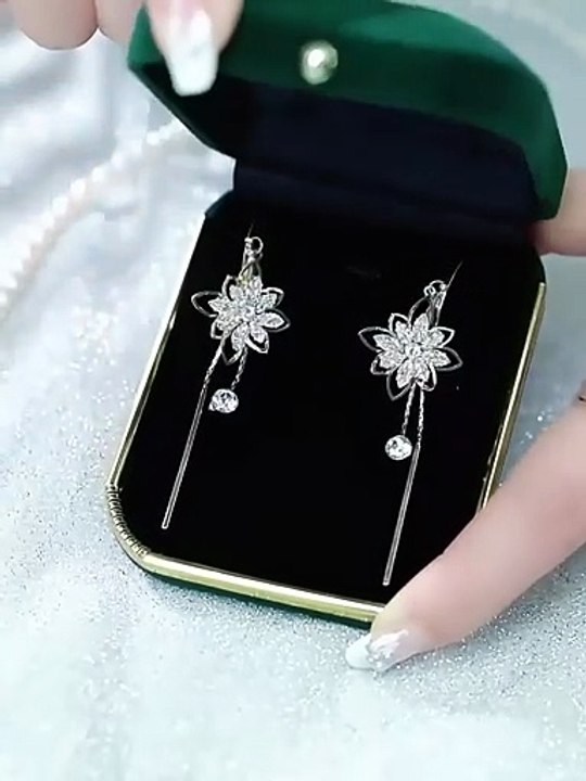 Unique 👉“Shiny Zircon Party Earrings for Girls” #style #nonfollowersviewers