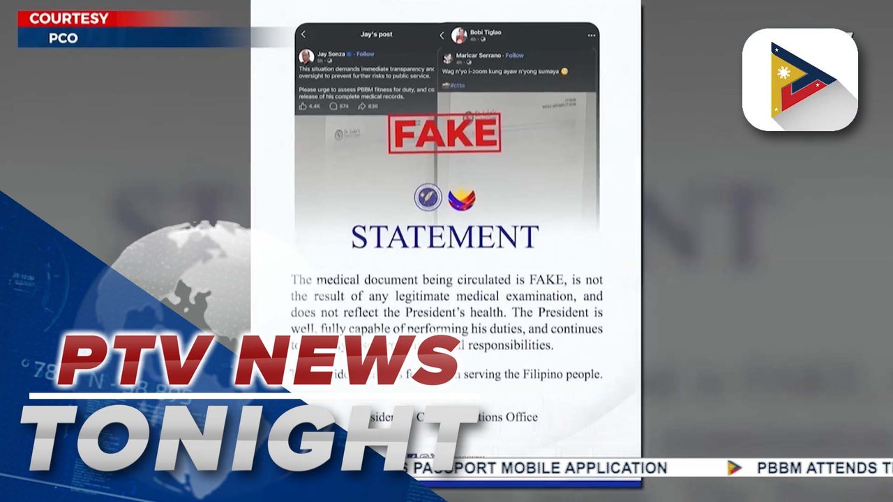 PNP-ACG identifies several individuals who posted fake information regarding PBBM’s health condition; those who shared the post may also be charged