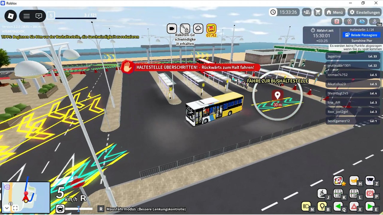 Sonnenschein Inseln Bus Simulator Linie 42A nach Glass Office