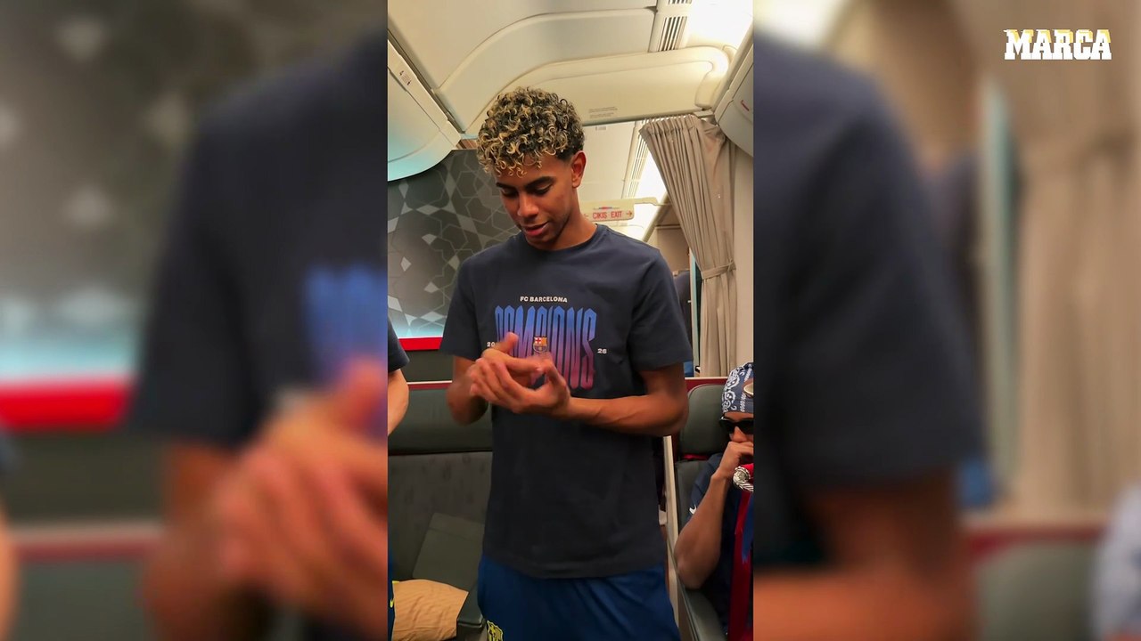 El viaje de vuelta del Barça tras ganar la Supercopa de España