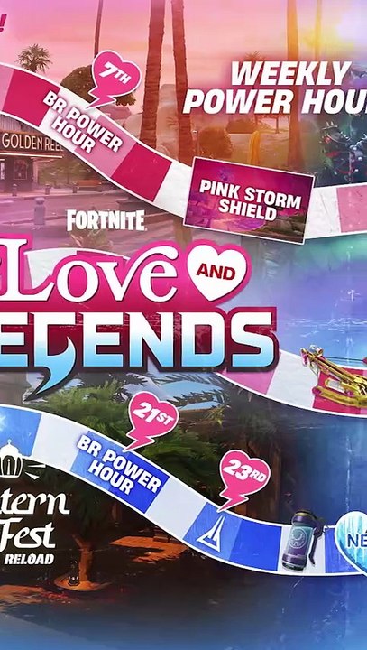 Toutes les nouveautés de la mise à jour Amours & Légendes de Fortnite !#pirastack #fortnite #stvalentin