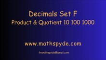 Decimals Set F Short