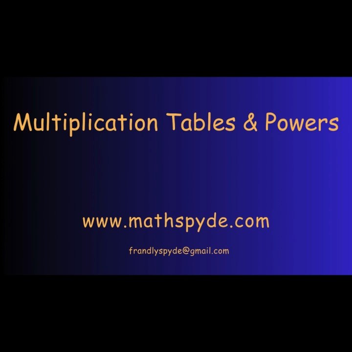 Multiplication Tables & Powers Short