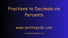 Fractions to Decimals via Percents Short