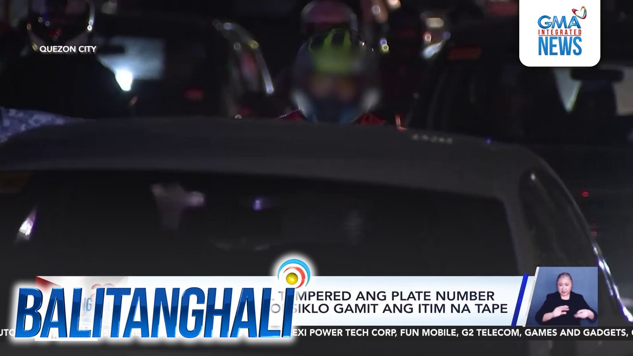 Rider, hinuli dahil tampered ang plate number ng kaniyang motorsiklo gamit ang itim na tape | Balitanghali