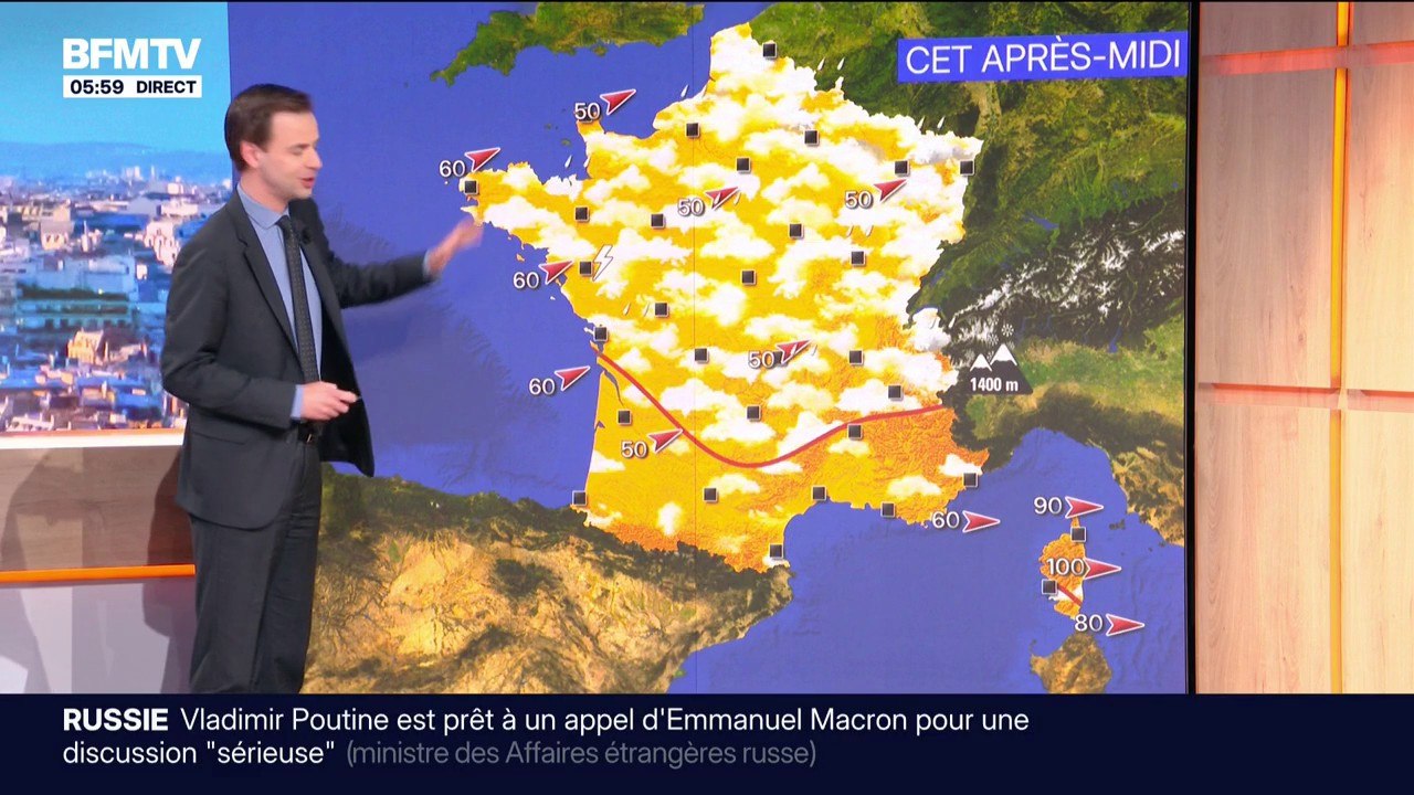 Météo: le Finistère et la Gironde placés en vigilance orange crues, le littoral de la Corse-du-Sud et des Alpes-Maritimes en vagues-submersion