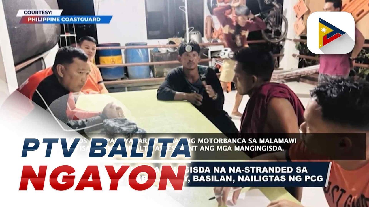 Dalawang mangingisda na stranded sa dagat sa Isabela City, Basilan, nailigtas ng PCG