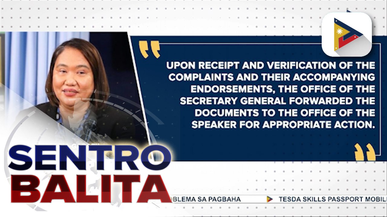 Dalawang Impeachment Complaints vs. VP Sara Duterte, nasa tanggapan na ni House Speaker Bojie Dy