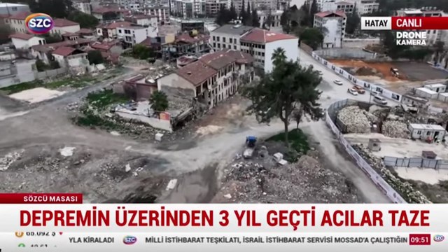 Sözcü Drone kamerası deprem bölgesinde