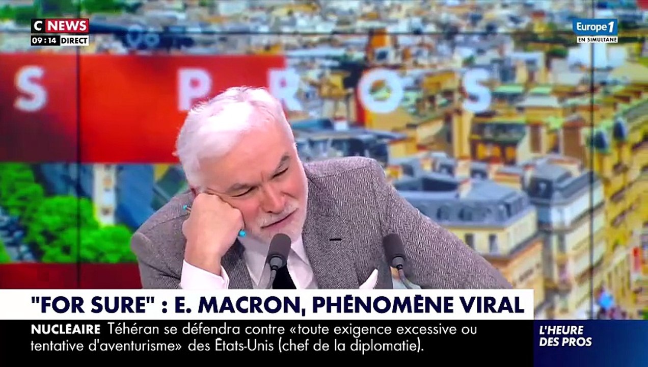 Pascal Praud parodie le président Emmanuel Macron ce matin sur CNews