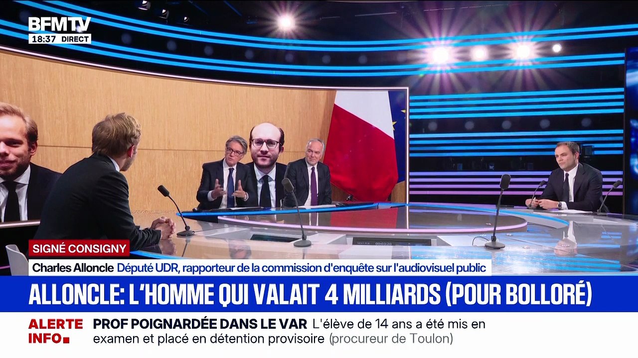 Charles Alloncle sur le plateau de BFMTV le 5 février 2026