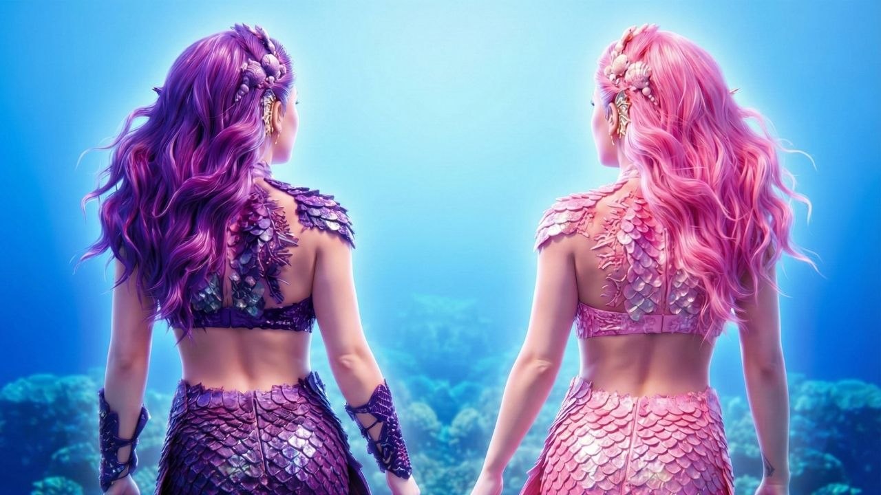 Relooking de sirène monochrome 💙 Relooking de sirène viral