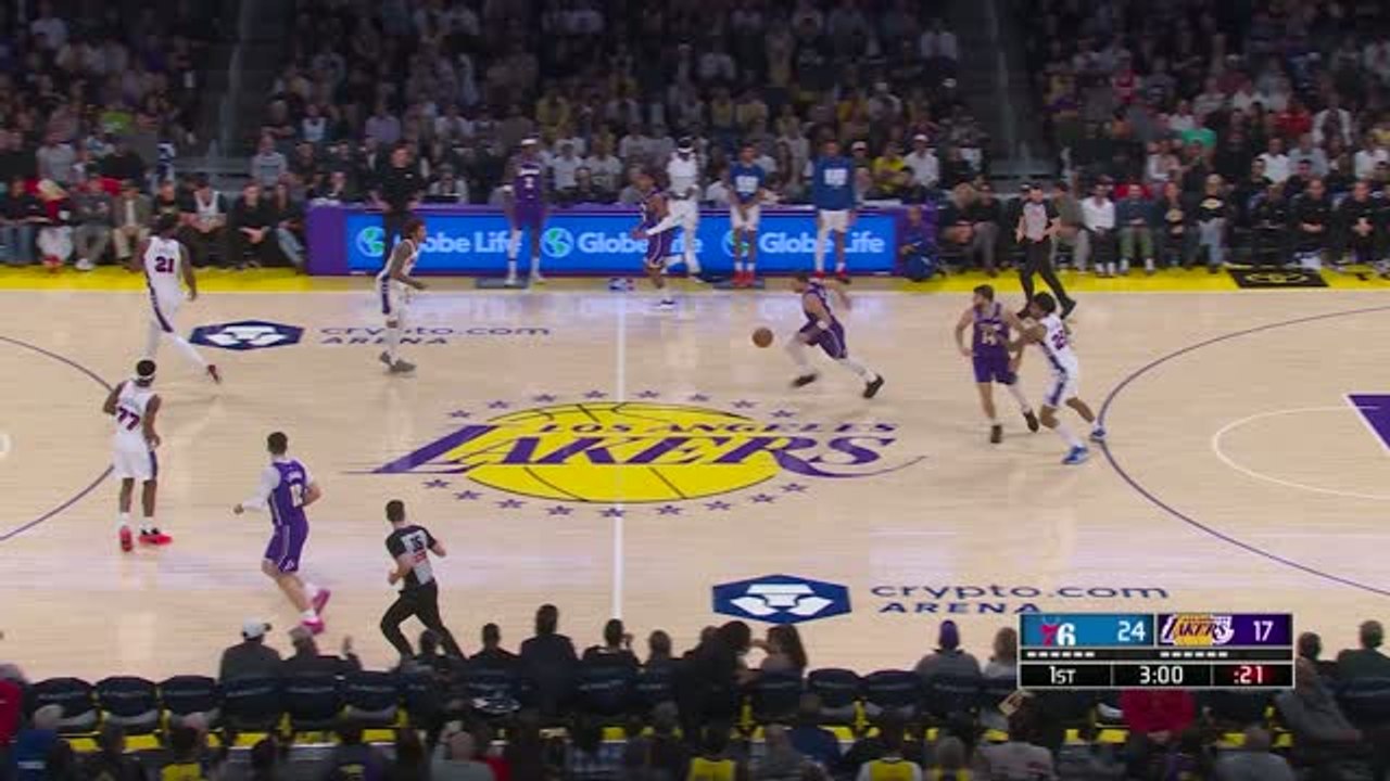 Lakers - Dončić reste accroché au panier après un dunk
