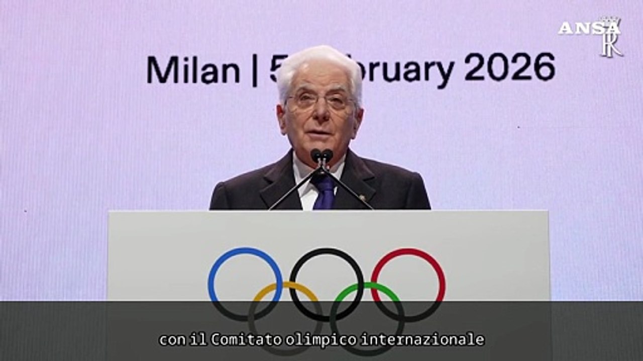 Milano Cortina, Mattarella: "I valori olimpici ispirino le relazioni fra Paesi"