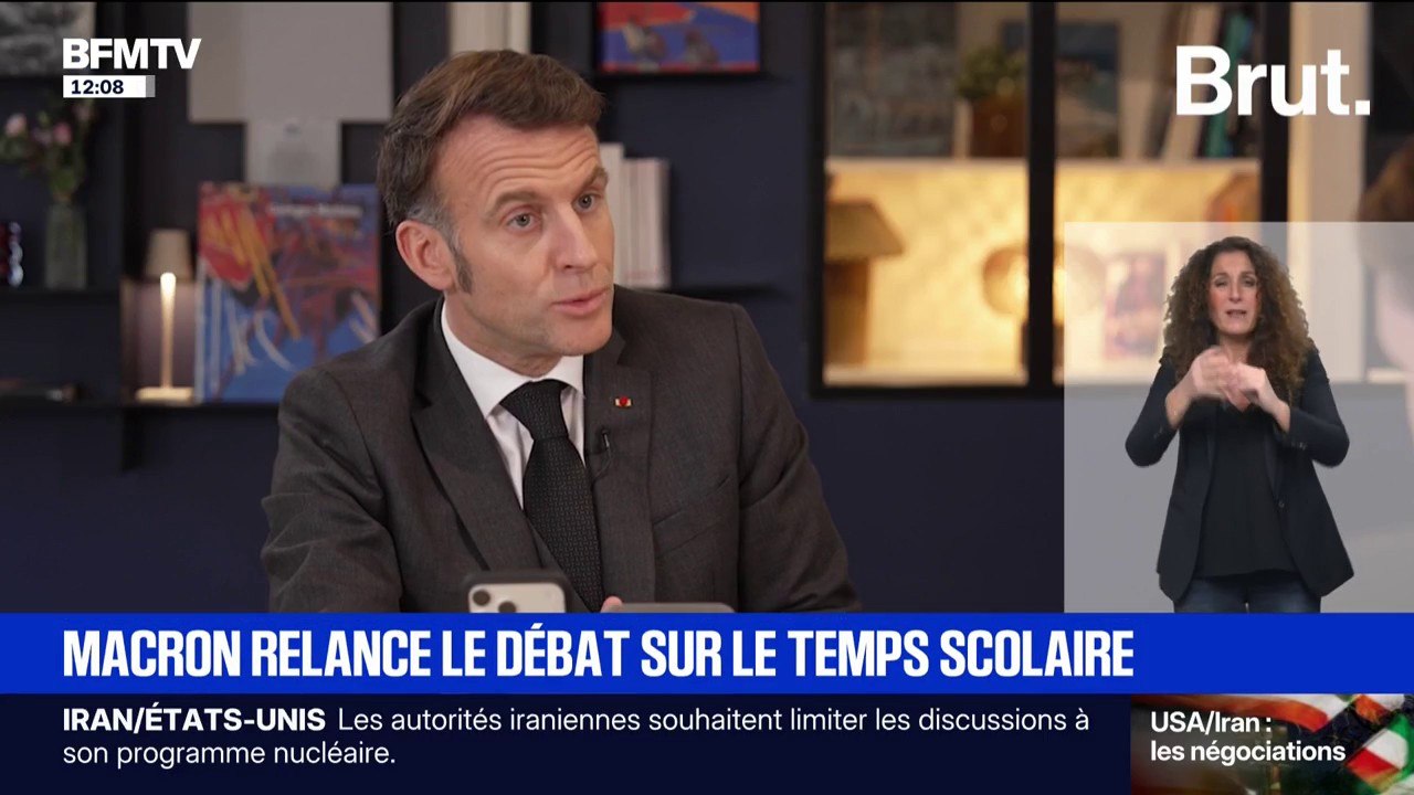"Il faudrait aller vers des journées plus courtes": Emmanuel Macron relance le débat sur le temps scolaire