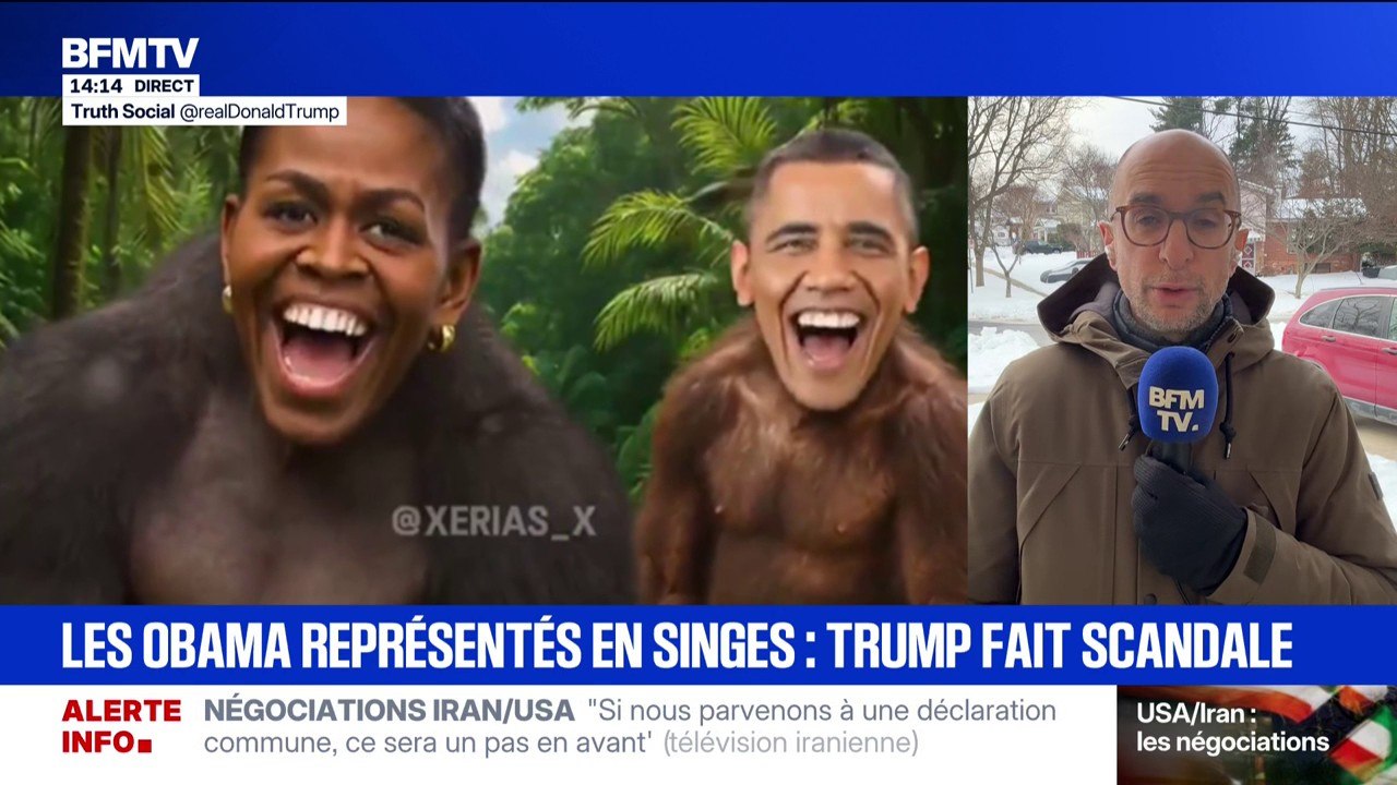 Donald Trump publie un montage raciste des époux Obama représentés en singes