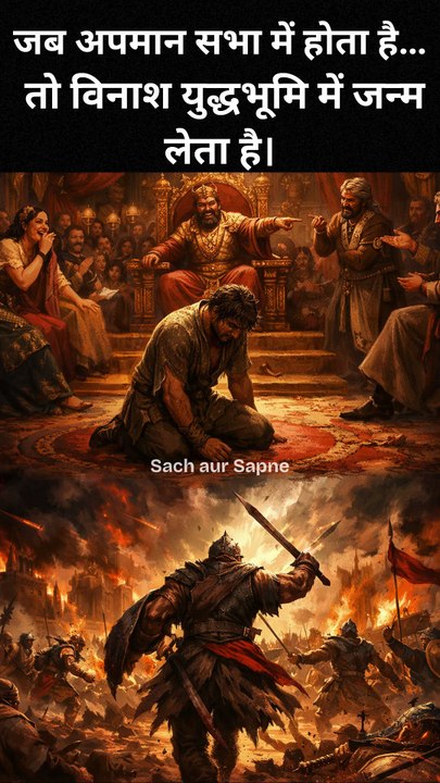 जब अपमान सभा में होता है… तो विनाश युद्धभूमि में जन्म लेता है। #mahabharat