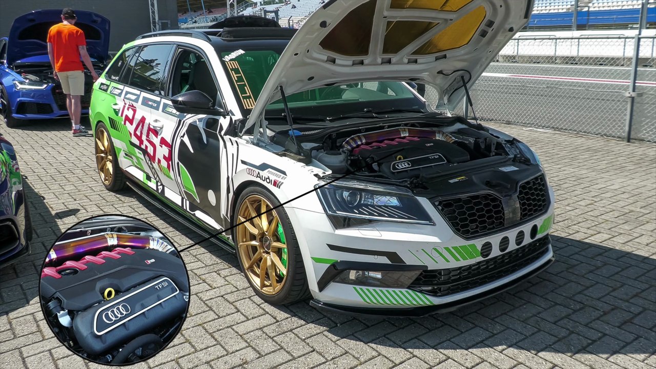 750HP 2.5 TFSI Skoda Superb VRS with Custom Exhaust - LOUD Accelerations & Revs !