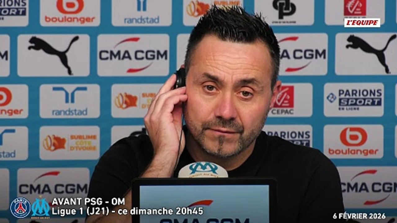 Roberto de Zerbi prévient ses joueurs avant le match PSG-OM : « On représente une histoire, une ville » - Foot - Ligue 1 - OM